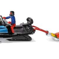 Snowmobile with rescue sled