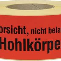 Labels caution do not load L.145 mm, W.70mm red 1000 pcs./roll