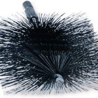 Boiler brush or handle D. 150mm smooth steel wire with Osborn thread